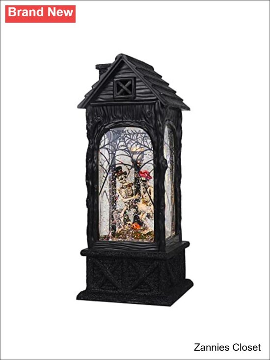 Other - 👻 Eldnacele Lighted Snow Globe Lantern Ghost Projection 6 Hour Timer Halloween